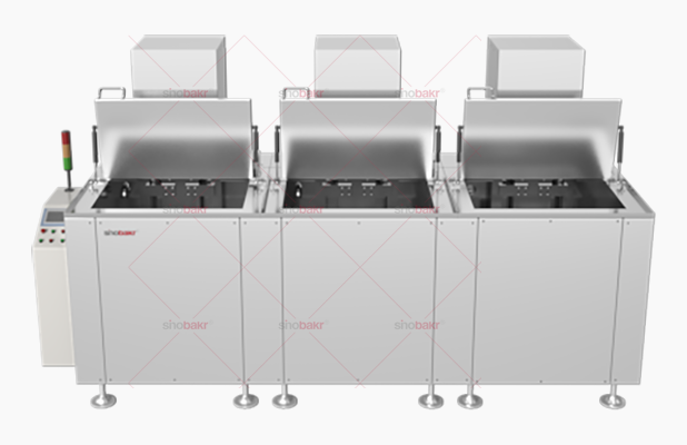Three-Tank Ultrasonic Cleaning Machine with Lifting Mechanism